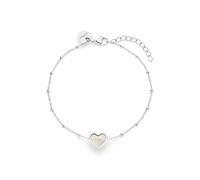 s.Oliver Damen Schmuck - Halsketten, Armbänder & Ohrstecker mit Perlmutt-Herz Anhänger in verschiedenen Farben - zeitlos, modern und alltagstauglich - Geschenkidee