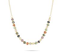 s.Oliver Necklace - Elegante Halskette aus poliertem Edelstahl - IP Gold - Ankerkette 47 cm - wasserfest & hautfreundlich