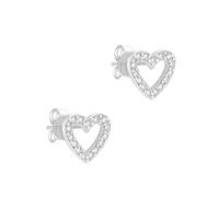 s.Oliver Damen Schmuck - Herz Ohrstecker & Creolen aus 925 Silber mit Steinen & feinen Details - Elegant & Zeitlos - Perfekte Geschenkidee