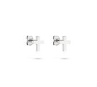 s.Oliver Ohrring - Elegante Ohrstecker aus poliertem Edelstahl - silber - wasserfest & hautfreundlich