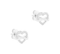 s.Oliver Damen Schmuck - Ohrstecker und Creole aus 925 Silber mit Herz-Infinity Design - Alltagstauglich, Elegant & Zeitlos - Perfekte Geschenkidee