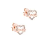 s.Oliver Damen Schmuck - Ohrstecker und Creole aus 925 Silber mit Herz-Infinity Design - Alltagstauglich, Elegant & Zeitlos - Perfekte Geschenkidee