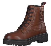 s.Oliver Damen Schnürstiefel ohne Absatz aus Leder mit Reißverschluss