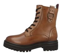 s.Oliver Damen Schnürstiefel ohne Absatz aus Leder mit Reißverschluss, Braun (Cognac), 36 EU
