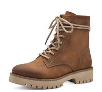 s.Oliver Damen Schnürstiefel ohne Absatz Bequem Vegan, Braun (Cognac), 39 EU