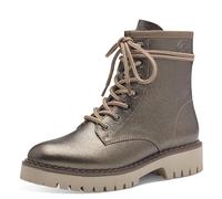 s.Oliver Damen Schnürstiefel ohne Absatz Bequem Vegan, Metallisch (Bronce), 40 EU