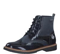 s.Oliver Damen Schnürstiefel ohne Absatz mit Reißverschluss Elegant, Blau (Navy Comb.), 37 EU