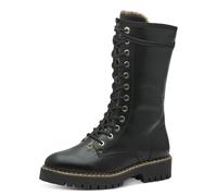 s.Oliver Damen Schnürstiefel – Winter, vegan, ohne Absatz – Schwarz Größe 38 EU
