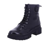 s.Oliver Damen Schnürstiefelette flach, schwarz (BLACK PATENT), 42