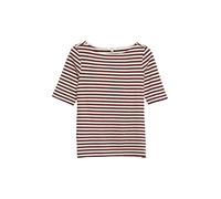 Gestreiftes Halbarmshirt im Slim Fit mit Flammgarn 40 rot|weiß 2180833.39G3.40