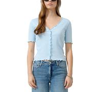 s.Oliver Damen Shirtjacke - Slim Fit, V-Ausschnitt, Kurzarm, gerippt