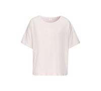 Shorty S.OLIVER, Damen, Gr. 44/46, rosa (hellrosa), Single Jersey, Obermaterial: 50% Baumwolle, 50% Viskose, lässig geschnitten kurz, Rundhals, angeschnitten abgesteppte Kante, Homewear-Sets Shorty, m