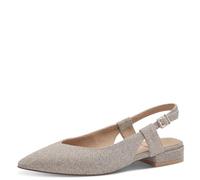 s.Oliver Damen Slingpumps Spitz Vegan, Gold (Champagne Glit), 38