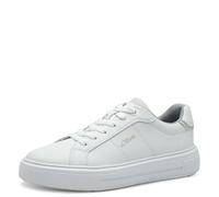 s.Oliver Damen Sneaker flach mit Dicker Sohle Vegan, Weiß (White), 41 EU