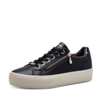 s.Oliver Damen Sneaker flach mit Reißverschluss Freizeit, Blau (Navy), 41 EU