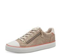 s.Oliver Damen Sneaker flach mit Reißverschluss Low Top, Beige (Light Taupe), 41 EU