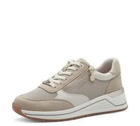 Sneaker im Fabricmix mit Reißverschluss-Detail 37 braun|mehrfarbig 6009992.410.37