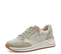 s.Oliver Damen Sneaker flach mit Reißverschluss Sportlich, Beige (Sage Comb.), 38 EU