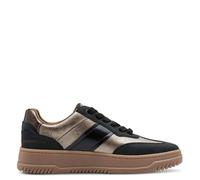 s.Oliver Damen Sneaker flach mit Schnürsenkeln Bequem, Mehrfarbig (Black Comb), 42 EU