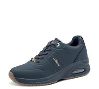 s.Oliver Damen Sneaker flach Sportlich Low Top, Blau (Navy), 41 EU