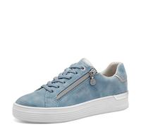 s.Oliver Damen Sneaker Low Cut aus Synthetik zum Schnüren, blau (Light Blue), 42