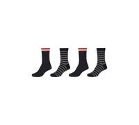 Socken S.OLIVER "Socken 4er Pack", Damen, Gr. 39-42, schwarz, 48% Polyester, 43% Baumwolle, 7% Metallfaser, 2% Elasthan, glänzend, Socken Socken (59445441-39) schwarz