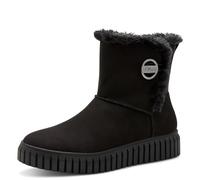 s.Oliver Damen Stiefelette Plateau Vegan mit Plüsch Warmfutter 5-26418-41, Größe:37 EU, Farbe:Schwarz