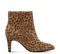 s.Oliver Damen Stiefeletten mit Absatz aus Leder Elegant, Mehrfarbig (Leopard), 37 EU