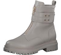 s.Oliver Damen Stiefeletten ohne Absatz aus Kunstleder mit Reißverschluss, Beige (Ivory), 39 EU