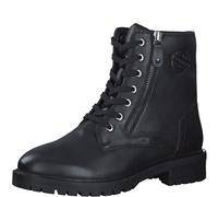 s.Oliver Damen Stiefeletten ohne Absatz aus Leder mit Reißverschluss, Schwarz (Black), 39 EU