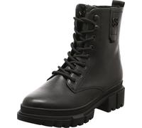 s.Oliver Damen Stiefeletten ohne Absatz zum Schnüren Vegan, Schwarz (Black), 39 EU