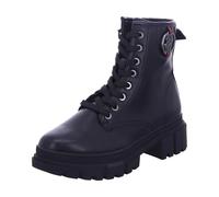 s.Oliver Damen Stiefeletten M2521043 – vegan, schnürbar, ohne Absatz – Schwarz Größe 40