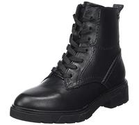 s.Oliver Damen Stiefeletten zum Schnüren aus Kunstleder mit Schnürsenkeln und Reißverschluss, Schwarz (Black), 37 EU