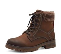 s.Oliver Damen Stiefeletten zum Schnüren mit Reißverschluss Wasserabweisend, Braun (Cognac), 37 EU