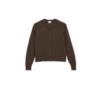 Feinstrickjacke mit Rippbündchen 46 braun 2181331.8944.46