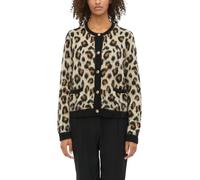 Strickjacke mit Leo-Muster und Taschen 40 beige|mehrfarbig 2184905.99X1.40
