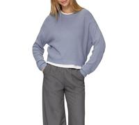 s.Oliver Damen Strickpullover - Boxy, gestreift, verkürzt, Langarm
