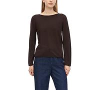 Strickpullover S.OLIVER, Damen, Gr. 38, braun, Strick, Obermaterial: 50% Baumwolle, 50% Viskose, normal hüftbedeckend, U-Boot-Ausschnitt, Pullover Strickpullover, mit U-Boot-Ausschnitt (67808069-38) b