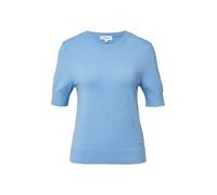 Kurzärmeliger Strickpullover mit Rippbündchen im Slim Fit 38 blau 2168717.5141.38