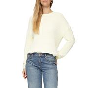 QS Regular Fit Strickpullover aus Baumwoll-Mix in Offwhite, Größe S