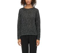 Leicht transparenter Pullover mit Pailletten im Relaxed Fit 46 grau 2181013.98X0.46