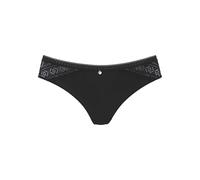 String S.OLIVER, Damen, Gr. 32/34, schwarz, Spitze, Microfaser, Obermaterial: 86% Polyamid, 14% Elasthan, Unterhosen, mit graphischer Spitze in transparenter Optik (58030159-32) schwarz