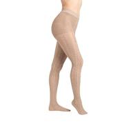 s.Oliver Damen Strumpfhose Cable Stitch 1er Pack 42/44 beige melange