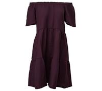 s.Oliver Damen Stufenkleid - Carmenausschnitt, Loose Fit, Viskosemix, Kurzarm