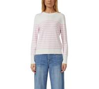 s.Oliver Gestreifter Pullover aus Viskosemix Modell 2161704.41H0.44 Pink/Creme Größe 44