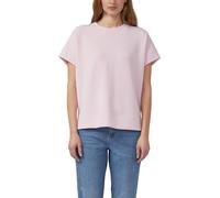 Sweater S.OLIVER, Damen, Gr. 40, rose, Web, Obermaterial: 47% Modal, 41% Polyester, 12% Elasthan, unifarben, Sweatshirts Sweater, Halbarm mit Rundhals (11892342-40) rose