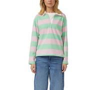 Gestreiftes Baumwoll-Shirt mit Hemdkragen 46 pink|grün 2176536.41H6.46