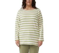 s.Oliver Damen Sweatshirt - Relaxed Fit, gestreift, U-Boot-Ausschnitt