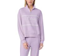 s.Oliver Damen Sweatshirt - Troyer-Kragen, Loose Fit, Frontprint