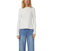 Geripptes Langarmshirt im Slim Fit 46 creme 2176300.0210.46